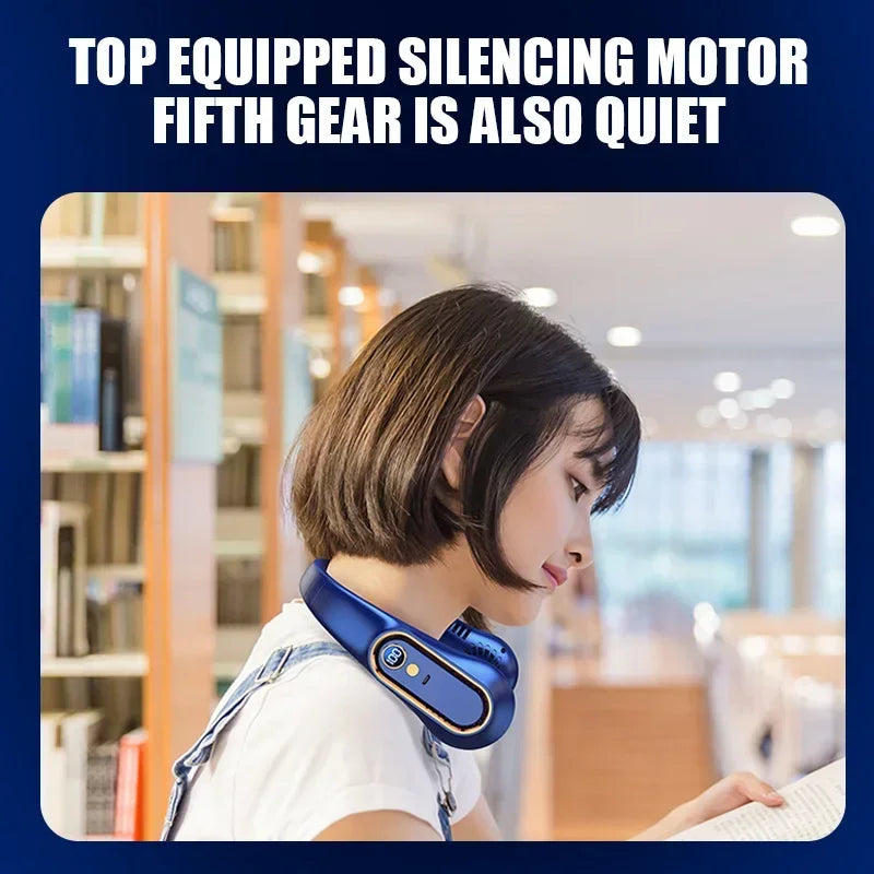 GEAMIO Neck Fan H8 – Bladeless Hands-Free Personal Cooler